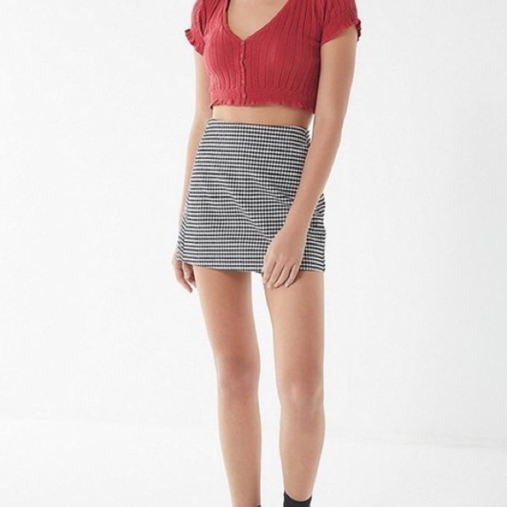 Cooperative Urban Outfitters Gingham Mini Skirt